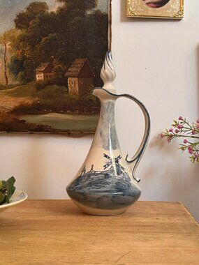 French Pitcher / Decorative Liquor Bottle, Ceramic, Labbé François